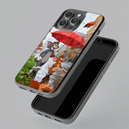 Rainy Day Cartoon Glass Phone Case for Redmi 9 Prime