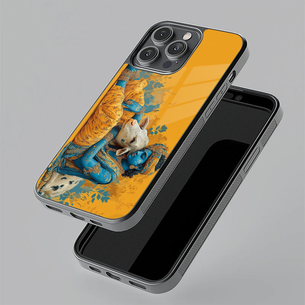 Divine Krishna Gopal Premium Glass Phone Case for iPhone 17 Pro Max