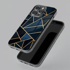 Midnight Gold Geometric Premium Glass Phone Case for Vivo T1 Pro 5G