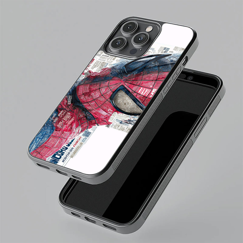 Red Blue Web Hero Glass Phone Cover for Samsung Galaxy S22 Ultra 5G