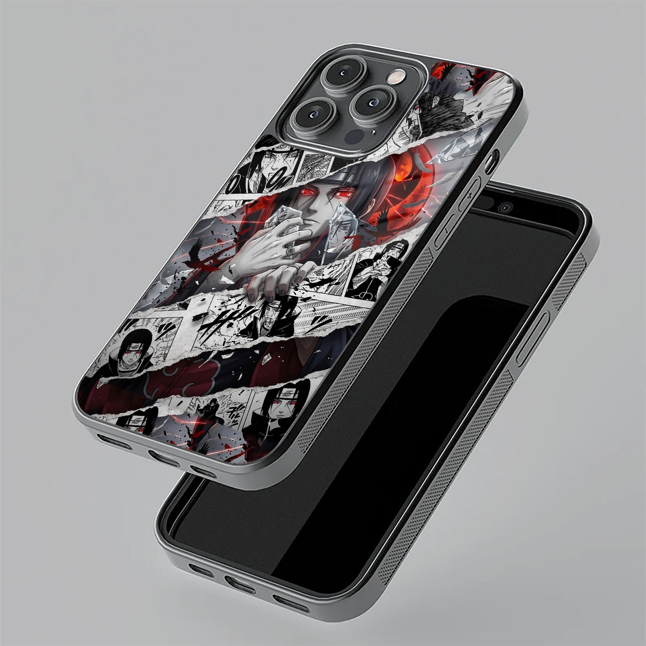 Itachi Uchiha Manga Collage Glass Phone Case for Oppo Reno 15C 5G