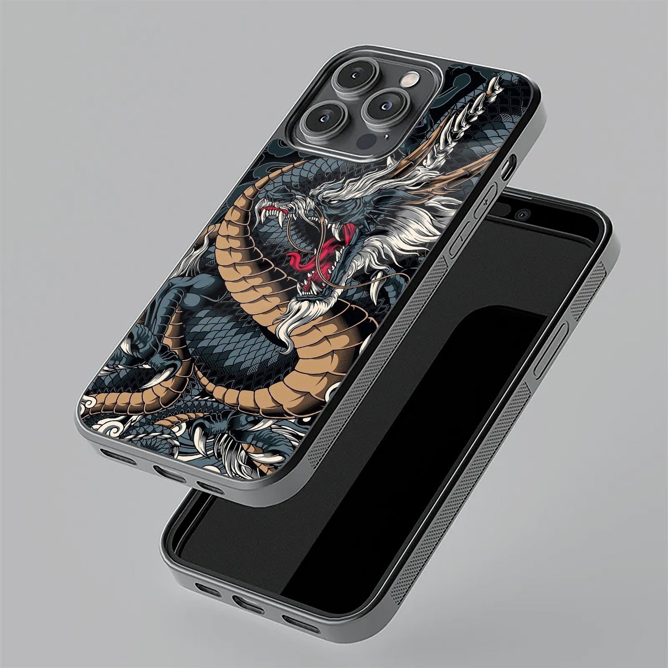 Midnight Dragon Glass Phone Case for iQOO 9 Pro 5G
