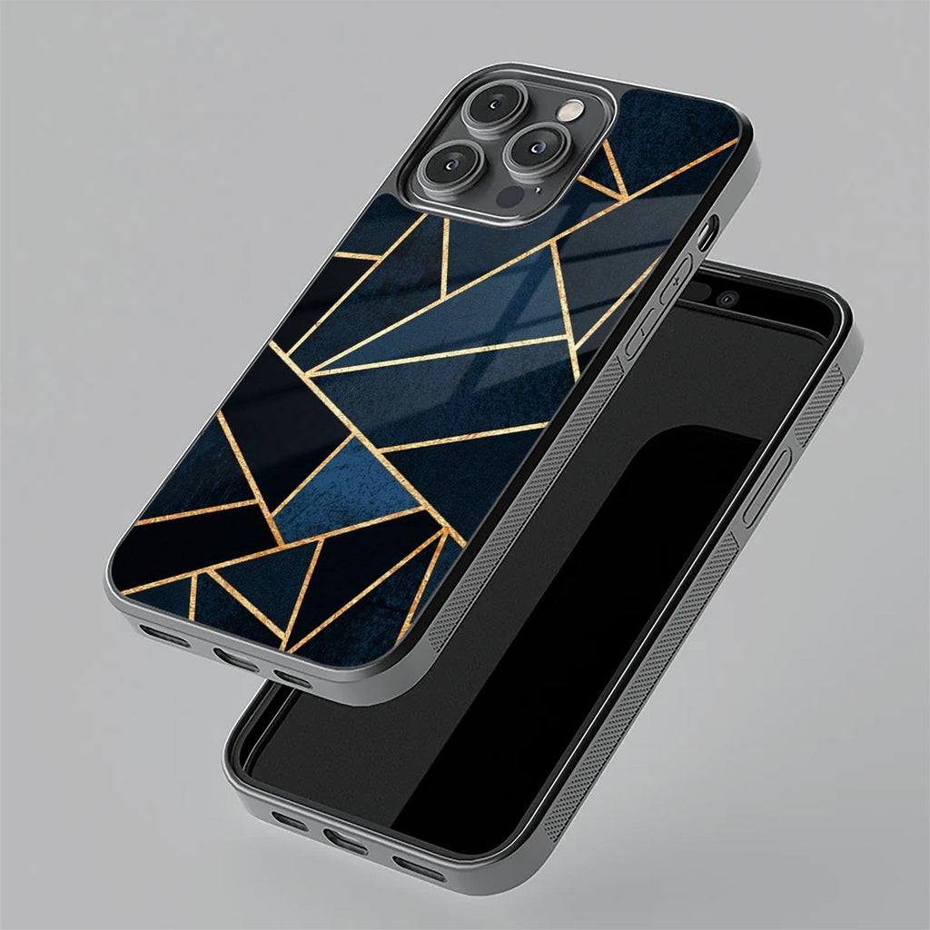 Midnight Gold Geometric Premium Glass Phone Case for Oppo A79 5G