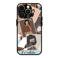 Selfie Girl Collage Glass Case Cover For iPhone 14 Pro