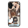 Selfie Girl Collage Glass Case Cover For iPhone 16 Plus