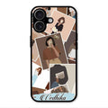 Selfie Girl Collage Glass Case Cover For iPhone 17