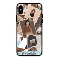 Selfie Girl Collage Glass Case Cover For iPhone XS