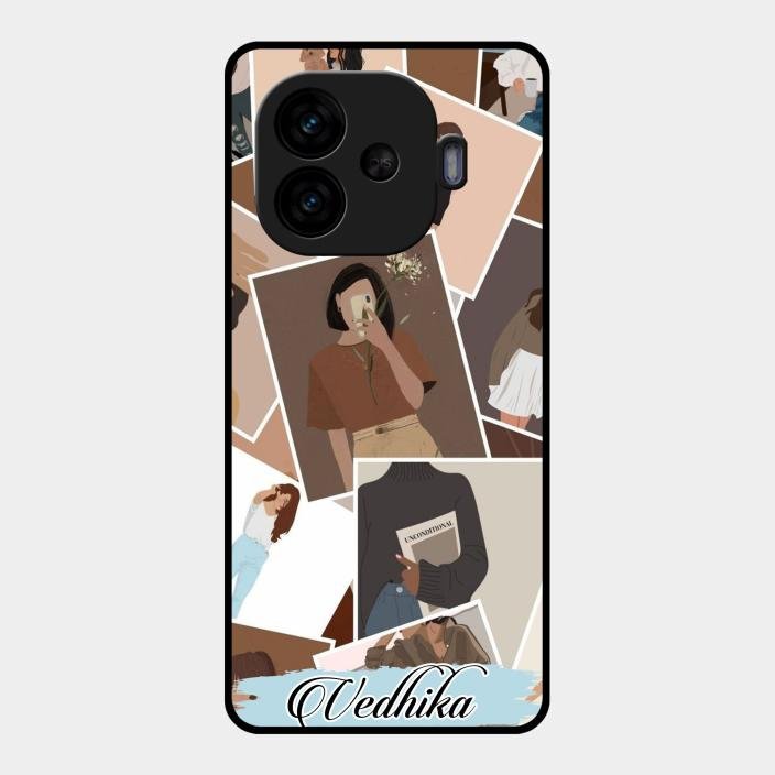 Selfie Girl Collage Glass Case Cover For Iqoo Neo 10R 5G