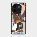 Selfie Girl Collage Glass Case Cover For Iqoo Z9S Pro 5G