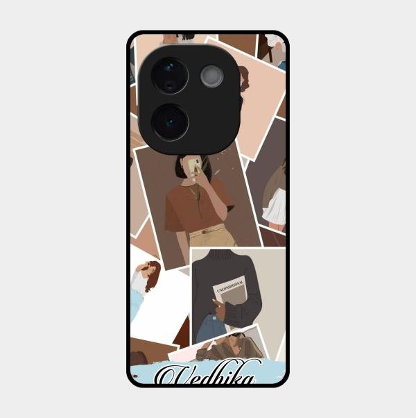 Selfie Girl Collage Glass Case Cover For Iqoo Z9S Pro 5G