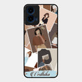 Selfie Girl Collage Glass Case Cover For Motorola G45 5G