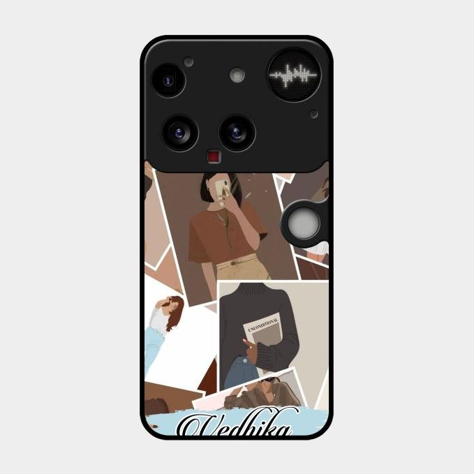 Selfie Girl Collage Glass Case Cover For Nothing Phone 3 5G