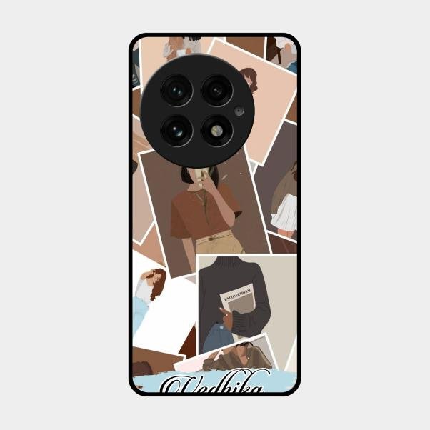 Selfie Girl Collage Glass Case Cover For Oneplus 13 5G