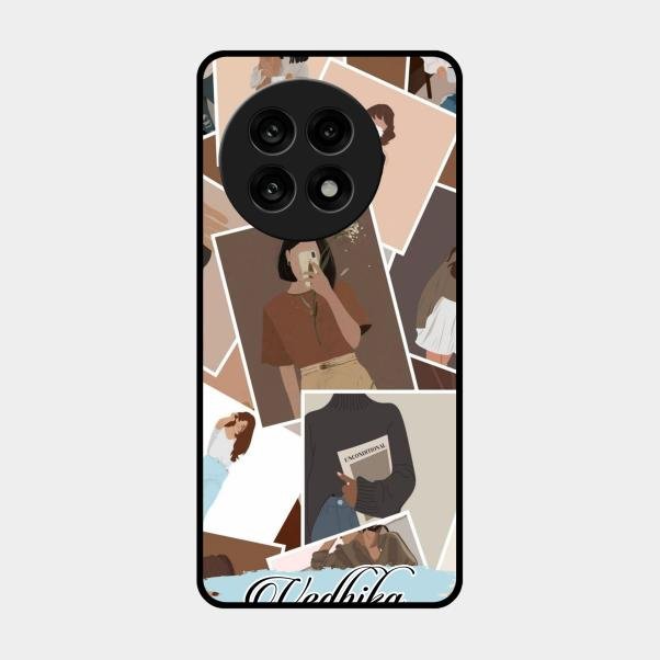 Selfie Girl Collage Glass Case Cover For Oneplus 13R 5G