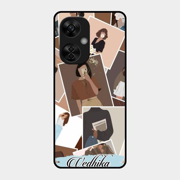 Selfie Girl Collage Glass Case Cover For Oneplus Nord Ce 3 Lite 5G