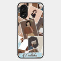 Selfie Girl Collage Glass Case Cover For Oppo A38