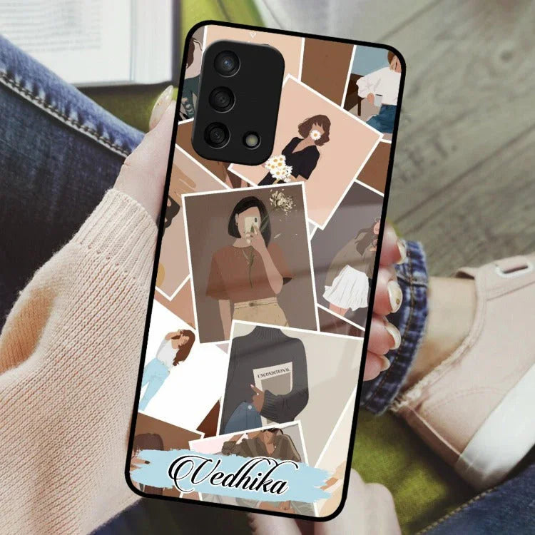 SelfieGirl Collage Glass Case Cover For Oppo - ShopOnCliQ
