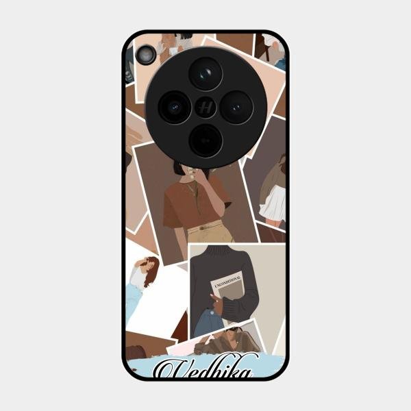 Selfie Girl Collage Glass Case Cover For Oppo Find X8 5G