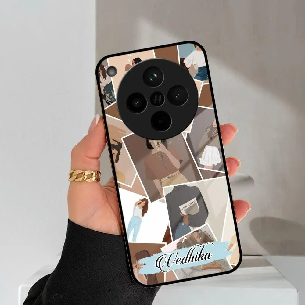 SelfieGirl Collage Glass Case Cover For Oppo - ShopOnCliQ