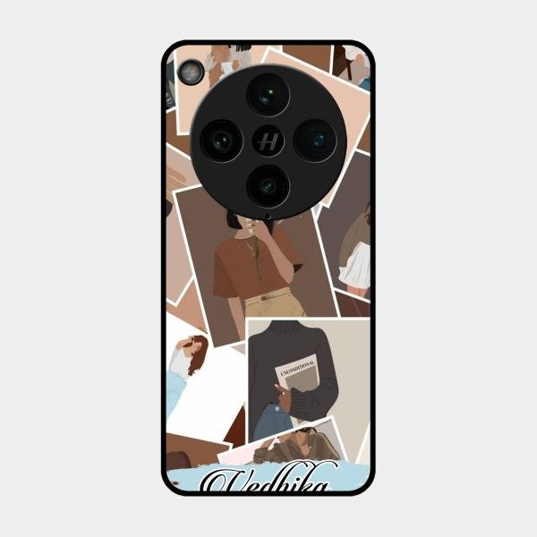 Selfie Girl Collage Glass Case Cover For Oppo Find X8 Pro 5G