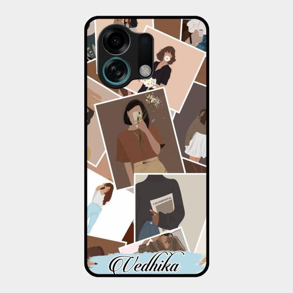 Selfie Girl Collage Glass Case Cover For Oppo K13 Turbo 5G