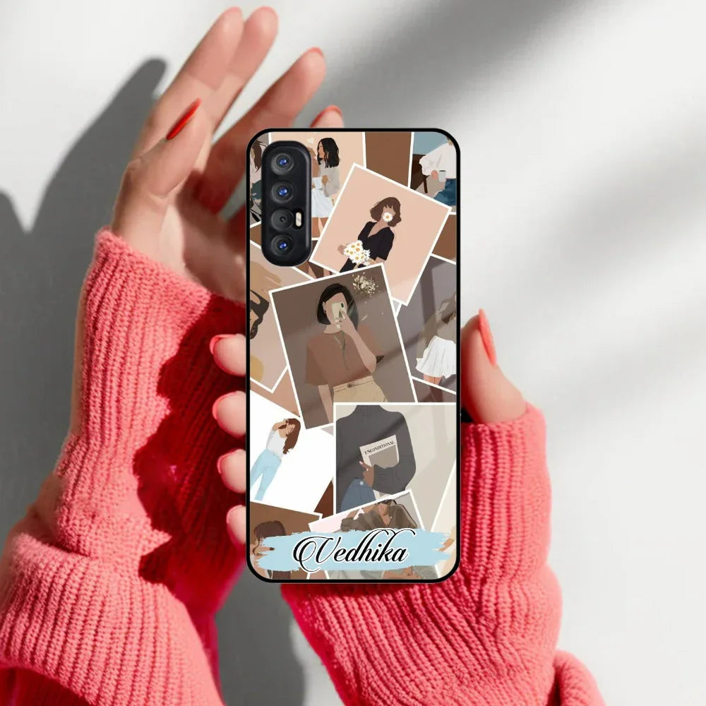 SelfieGirl Collage Glass Case Cover For Oppo - ShopOnCliQ
