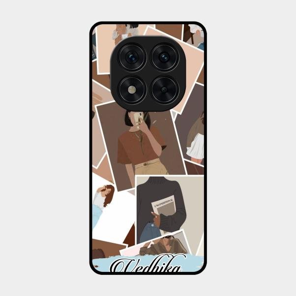 Selfie Girl Collage Glass Case Cover For Poco X7 5G