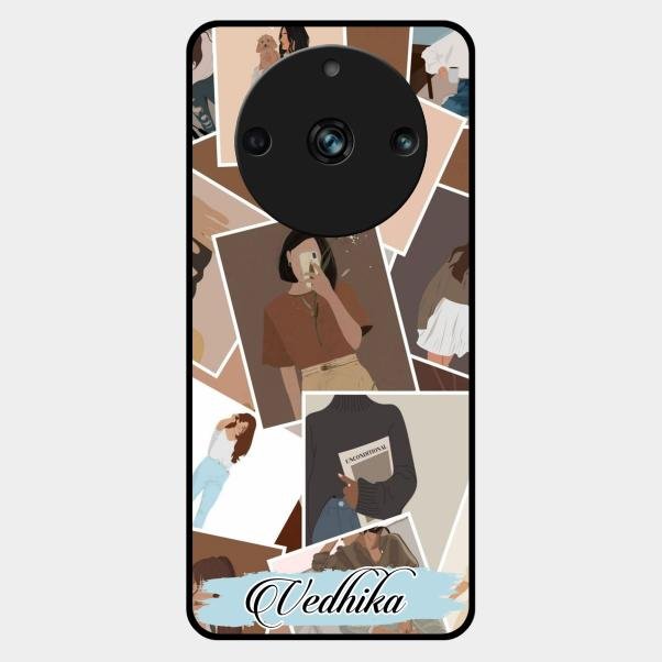 Selfie Girl Collage Glass Case Cover For Realme 11 Pro 5G