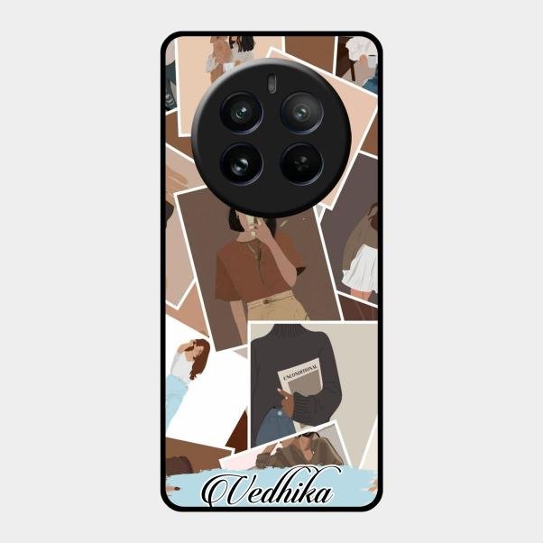 Selfie Girl Collage Glass Case Cover For Realme 12 Pro Plus 5G