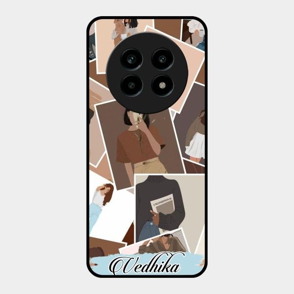 Selfie Girl Collage Glass Case Cover For Realme 13 Pro 5G