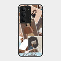 Selfie Girl Collage Glass Case Cover For Realme 14X 5G
