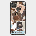 Selfie Girl Collage Glass Case Cover For Realme C21Y