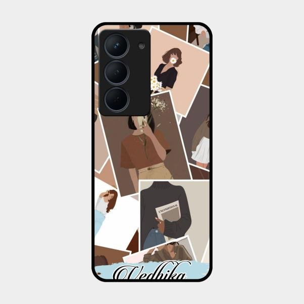 Selfie Girl Collage Glass Case Cover For Realme Narzo 80X 5G