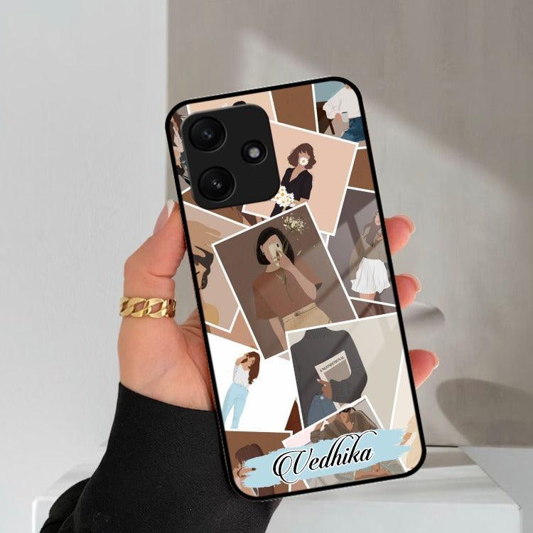 Selfie Girl Collage Glass Case Cover For Redmi/Xiaomi - ShopOnCliQ