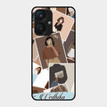 Selfie Girl Collage Glass Case Cover For Redmi 13C 5G