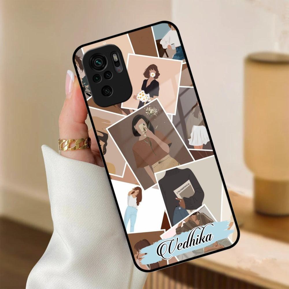 Selfie Girl Collage Glass Case Cover For Redmi/Xiaomi - ShopOnCliQ