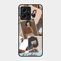Selfie Girl Collage Glass Case Cover For Redmi Note 12 4G