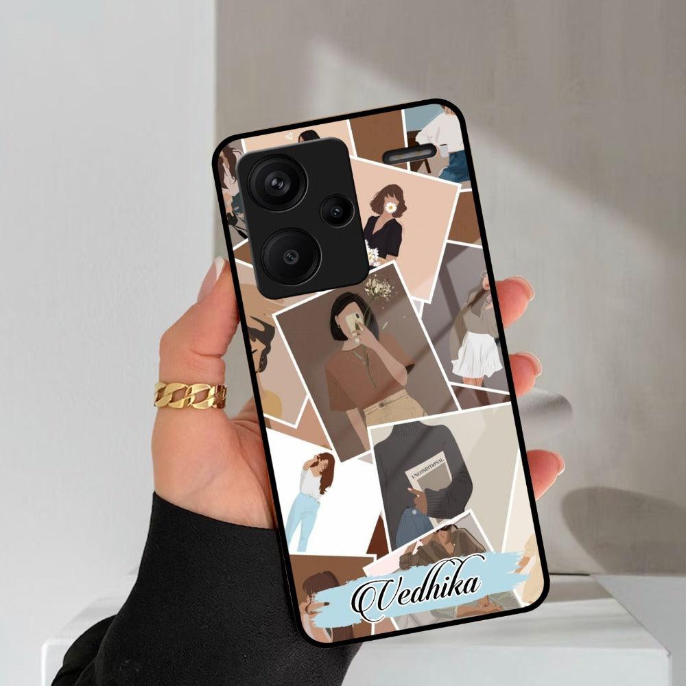Selfie Girl Collage Glass Case Cover For Redmi/Xiaomi - ShopOnCliQ