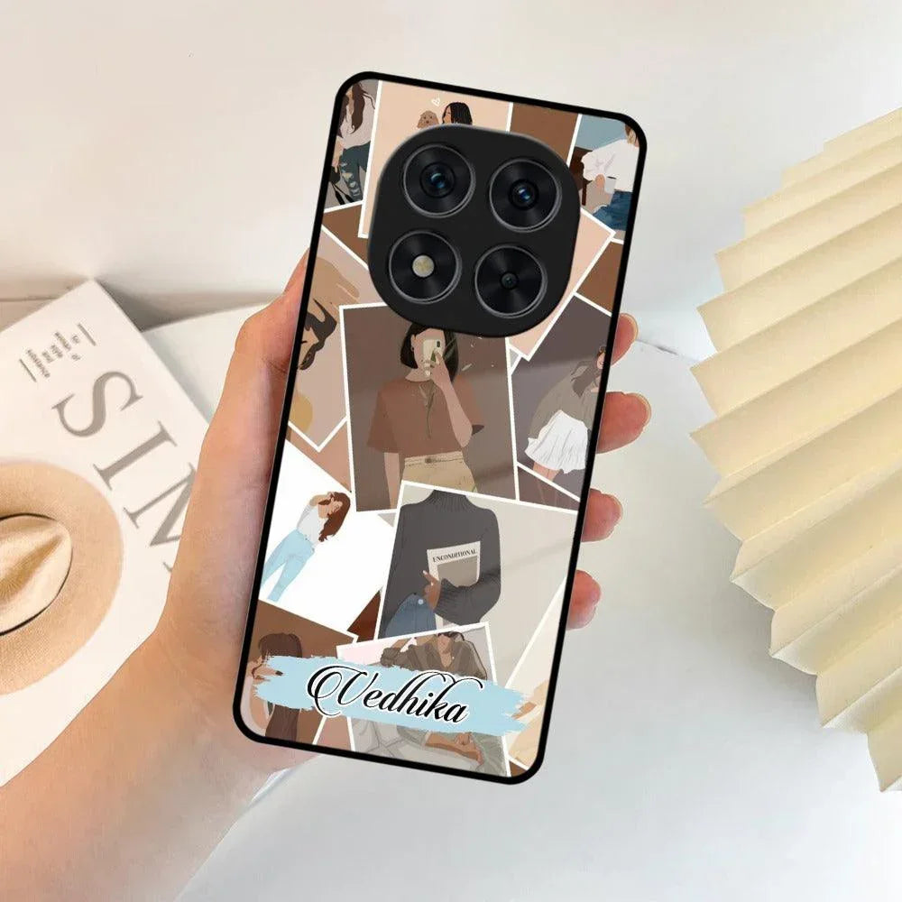 Selfie Girl Collage Glass Case Cover For Poco - ShopOnCliQ