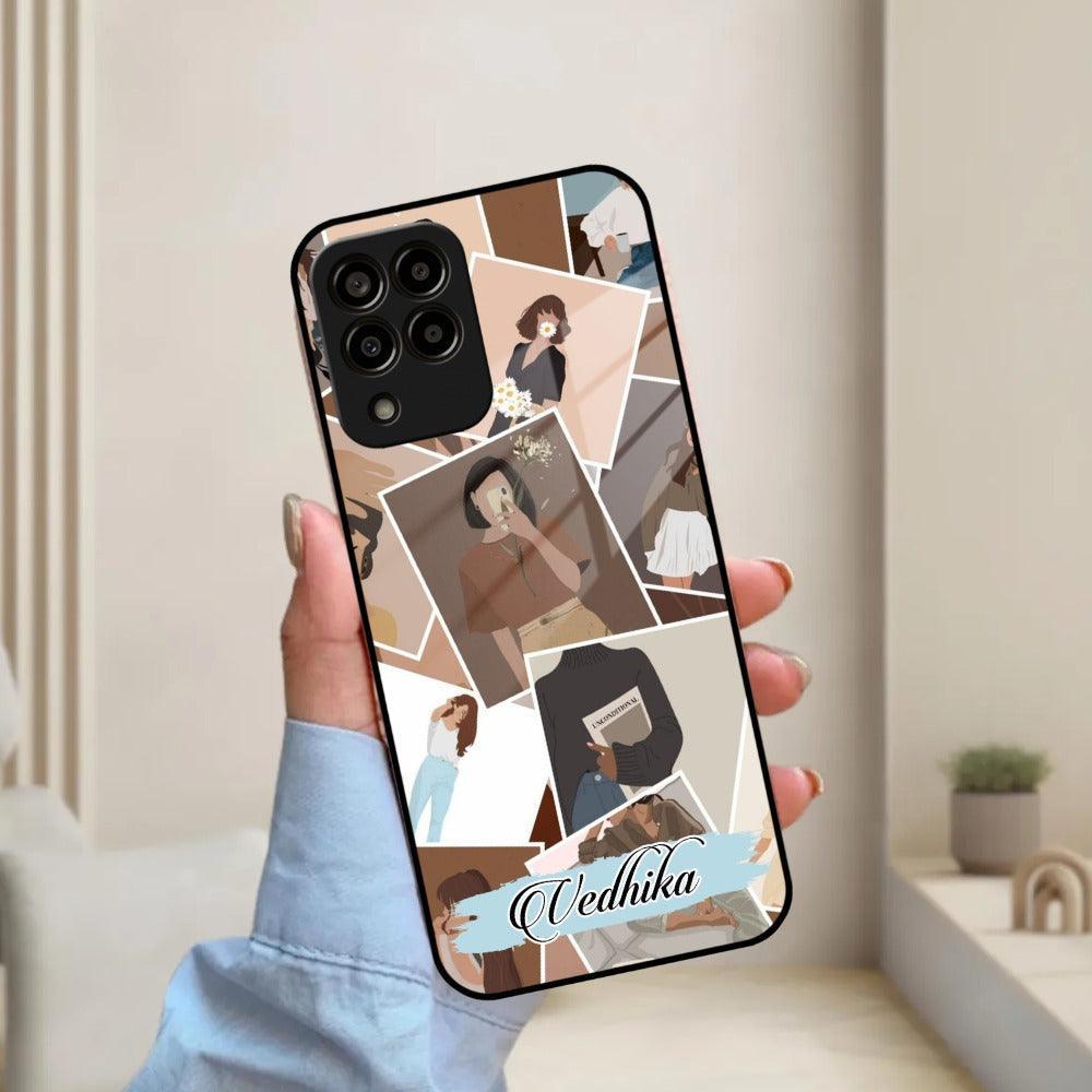 Selfie Girl Collage Glass Case Cover For Samsung - ShopOnCliQ