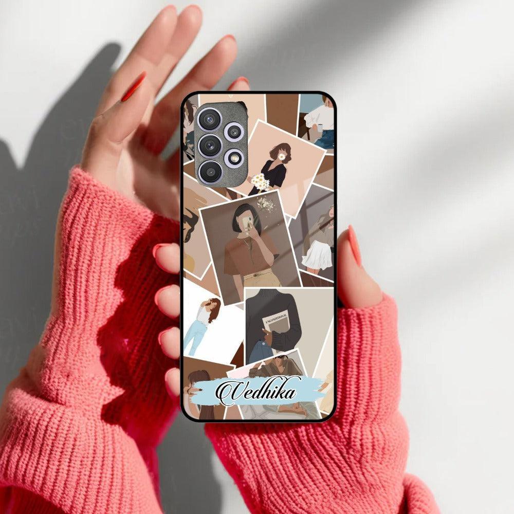 Selfie Girl Collage Glass Case Cover For Samsung - ShopOnCliQ
