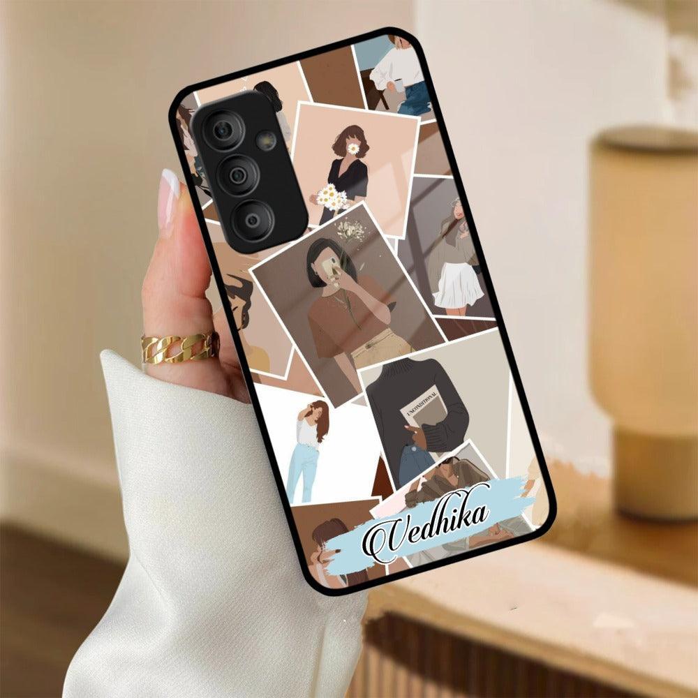Selfie Girl Collage Glass Case Cover For Samsung - ShopOnCliQ