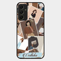 Selfie Girl Collage Glass Case Cover For Samsung Galaxy A34 5G