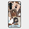Selfie Girl Collage Glass Case Cover For Samsung Galaxy M54 5G