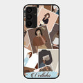 Selfie Girl Collage Glass Case Cover For Samsung Galaxy M15 5G