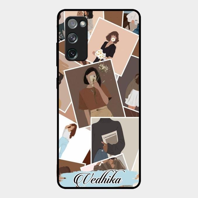 Selfie Girl Collage Glass Case Cover For Samsung Galaxy S20 Fe 5G