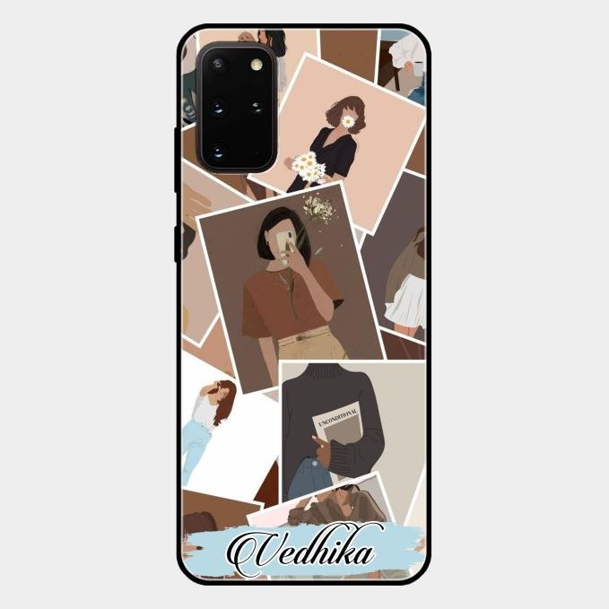 Selfie Girl Collage Glass Case Cover For Samsung Galaxy S20 Plus