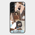 Selfie Girl Collage Glass Case Cover For Samsung Galaxy S22 5G