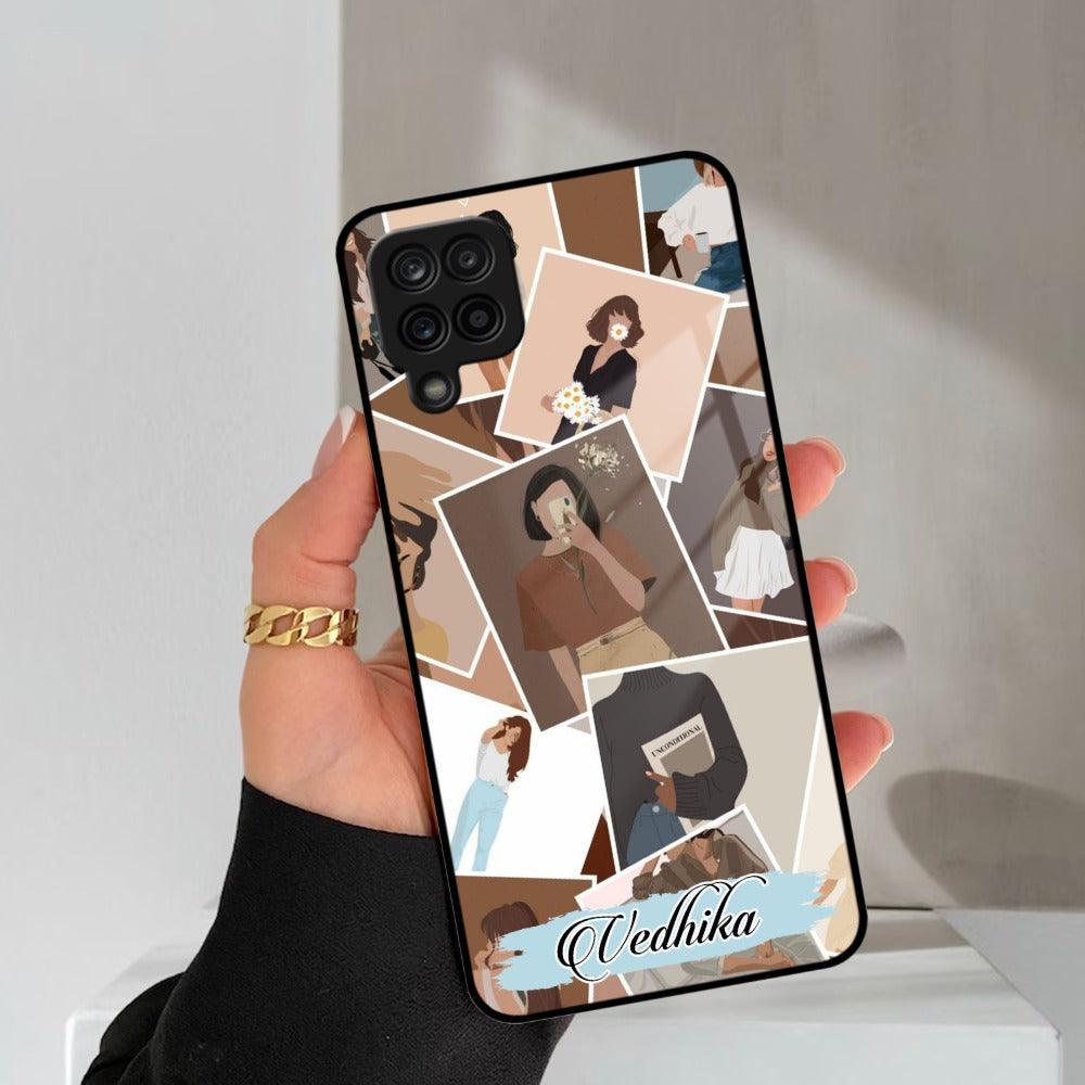 Selfie Girl Collage Glass Case Cover For Samsung - ShopOnCliQ