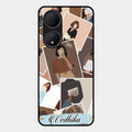 Selfie Girl Collage Glass Case Cover For Vivo T2 5G